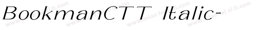 BookmanCTT Italic字体转换
